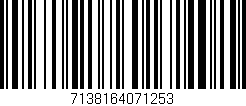 Código de barras (EAN, GTIN, SKU, ISBN): '7138164071253'