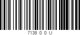 Código de barras (EAN, GTIN, SKU, ISBN): '7138_0_0_U'