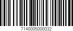 Código de barras (EAN, GTIN, SKU, ISBN): '7140005000032'