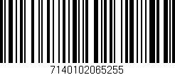Código de barras (EAN, GTIN, SKU, ISBN): '7140102065255'
