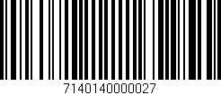 Código de barras (EAN, GTIN, SKU, ISBN): '7140140000027'