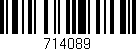 Código de barras (EAN, GTIN, SKU, ISBN): '714089'