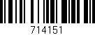 Código de barras (EAN, GTIN, SKU, ISBN): '714151'