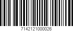 Código de barras (EAN, GTIN, SKU, ISBN): '7142121000026'