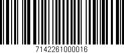 Código de barras (EAN, GTIN, SKU, ISBN): '7142261000016'