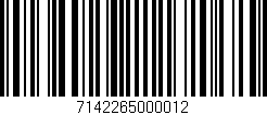 Código de barras (EAN, GTIN, SKU, ISBN): '7142265000012'
