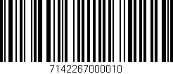 Código de barras (EAN, GTIN, SKU, ISBN): '7142267000010'