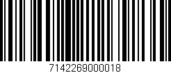 Código de barras (EAN, GTIN, SKU, ISBN): '7142269000018'
