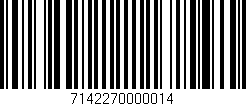 Código de barras (EAN, GTIN, SKU, ISBN): '7142270000014'