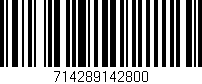 Código de barras (EAN, GTIN, SKU, ISBN): '714289142800'