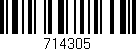 Código de barras (EAN, GTIN, SKU, ISBN): '714305'