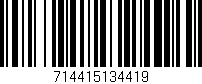 Código de barras (EAN, GTIN, SKU, ISBN): '714415134419'