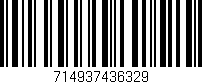 Código de barras (EAN, GTIN, SKU, ISBN): '714937436329'