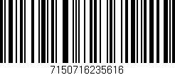 Código de barras (EAN, GTIN, SKU, ISBN): '7150716235616'