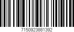 Código de barras (EAN, GTIN, SKU, ISBN): '7150923881392'