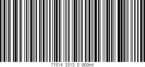 Código de barras (EAN, GTIN, SKU, ISBN): '71514_3313_0_800ml'