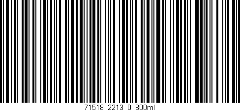 Código de barras (EAN, GTIN, SKU, ISBN): '71518_2213_0_800ml'