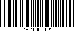 Código de barras (EAN, GTIN, SKU, ISBN): '7152100000022'