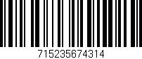 Código de barras (EAN, GTIN, SKU, ISBN): '715235674314'