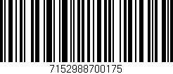 Código de barras (EAN, GTIN, SKU, ISBN): '7152988700175'