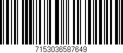 Código de barras (EAN, GTIN, SKU, ISBN): '7153036587649'