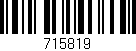 Código de barras (EAN, GTIN, SKU, ISBN): '715819'