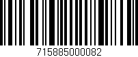 Código de barras (EAN, GTIN, SKU, ISBN): '715885000082'