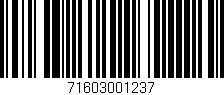 Código de barras (EAN, GTIN, SKU, ISBN): '71603001237'
