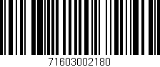 Código de barras (EAN, GTIN, SKU, ISBN): '71603002180'