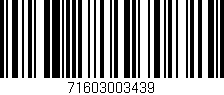 Código de barras (EAN, GTIN, SKU, ISBN): '71603003439'