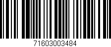 Código de barras (EAN, GTIN, SKU, ISBN): '71603003484'