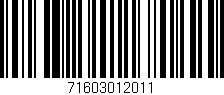 Código de barras (EAN, GTIN, SKU, ISBN): '71603012011'