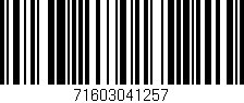 Código de barras (EAN, GTIN, SKU, ISBN): '71603041257'