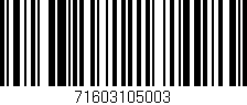 Código de barras (EAN, GTIN, SKU, ISBN): '71603105003'