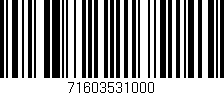 Código de barras (EAN, GTIN, SKU, ISBN): '71603531000'