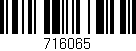 Código de barras (EAN, GTIN, SKU, ISBN): '716065'