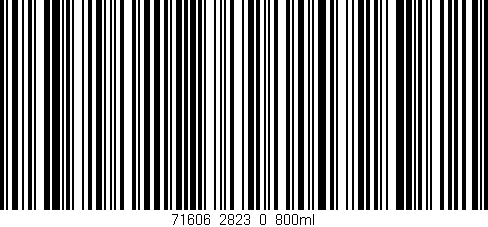 Código de barras (EAN, GTIN, SKU, ISBN): '71606_2823_0_800ml'