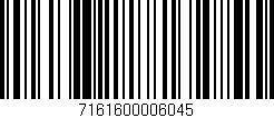 Código de barras (EAN, GTIN, SKU, ISBN): '7161600006045'