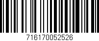 Código de barras (EAN, GTIN, SKU, ISBN): '716170052526'