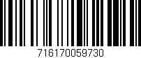 Código de barras (EAN, GTIN, SKU, ISBN): '716170059730'