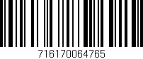 Código de barras (EAN, GTIN, SKU, ISBN): '716170064765'