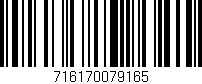 Código de barras (EAN, GTIN, SKU, ISBN): '716170079165'