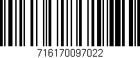 Código de barras (EAN, GTIN, SKU, ISBN): '716170097022'