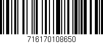 Código de barras (EAN, GTIN, SKU, ISBN): '716170108650'