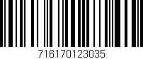 Código de barras (EAN, GTIN, SKU, ISBN): '716170123035'