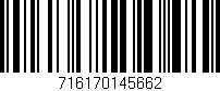 Código de barras (EAN, GTIN, SKU, ISBN): '716170145662'