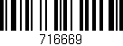 Código de barras (EAN, GTIN, SKU, ISBN): '716669'
