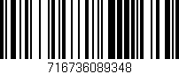 Código de barras (EAN, GTIN, SKU, ISBN): '716736089348'
