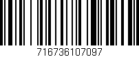 Código de barras (EAN, GTIN, SKU, ISBN): '716736107097'