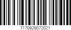 Código de barras (EAN, GTIN, SKU, ISBN): '7170928072021'